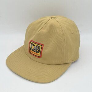 Dutch Bros Hat Cap Snapback Tan DB Retro Logo Patch Adjustable Coffee Merch OS